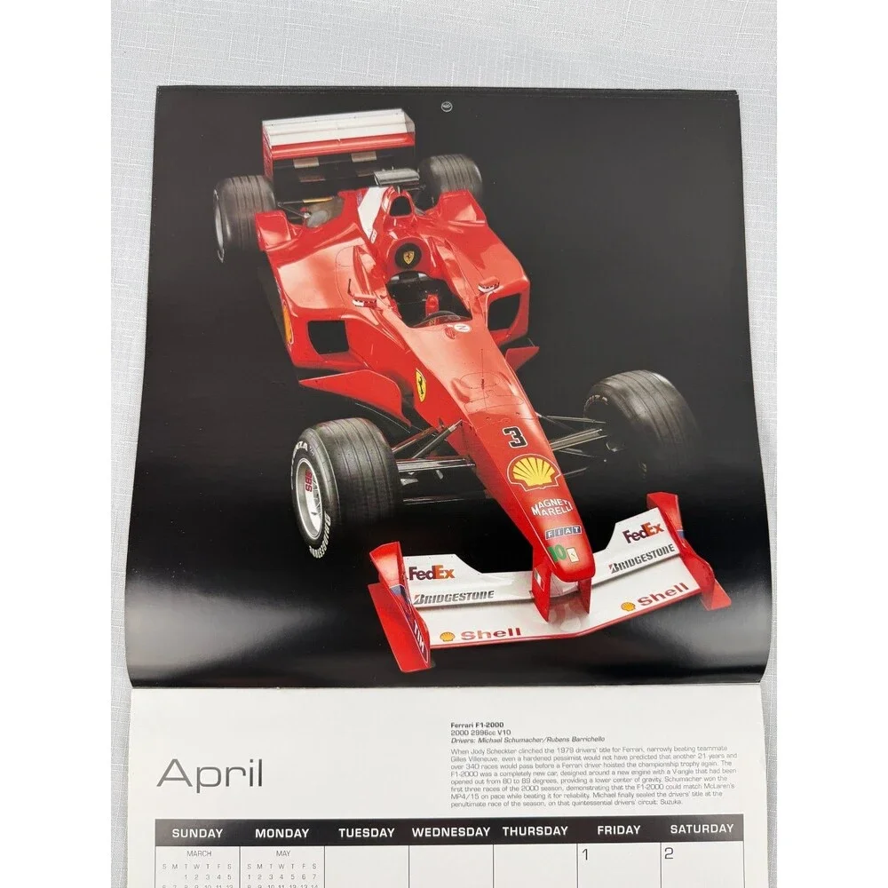 2016 the art of the formula 1 race car calendar
